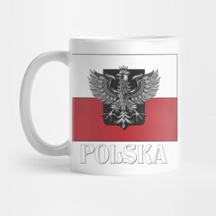 POLSKA - Polish Eagle, Poland Flag, and Shield Mug